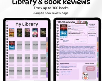 Digital Reading Journal, Book Tracker (Goodnotes, Notability)