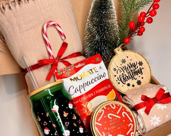 Happy Holiday Gift Set, New Year Gifts, Christmas Gift Box, Send Hugs In A Box, Gift Box For Her, Gift Box For Friends, Christmas Set