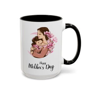 Taza de cerámica para el Día de la Madre, regalo para mamá, regalo de cumpleaños, diseño para mamá e hija, regalo personalizado para el Día de la Madre, regalo para niñera/abuela
