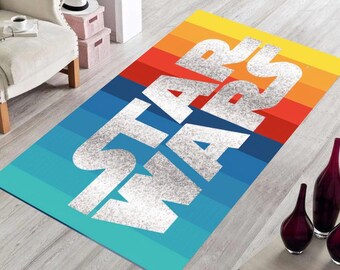 Colorful Star Wars Rug: Modern Movie Rug, Boys Room Decor