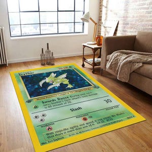 Scythter Rug, Scythter Card Rug, Game Card Rug, Retro Video Rug, Cartoon Characters Rug, Cartoon Video Rug, Gift For Birthday, Cool Rug