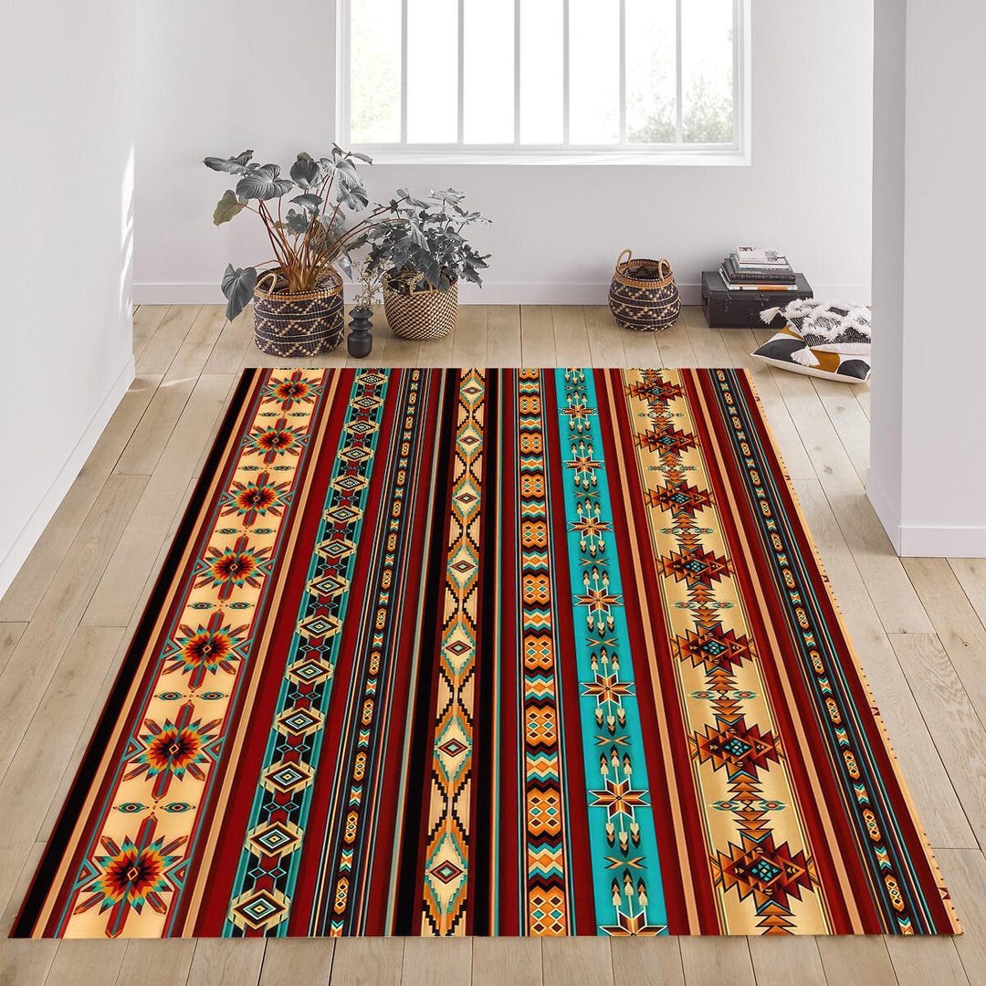 Colorful Pattern Rug: Modern Southwestern Style - Etsy