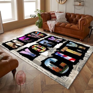 New York Rug, City Rug, New York City Rug, Colorful Rug, Boys Room Rug, Girls Room Rug, Gift For Birthday, Modern Rug, Popular Rug, Cool Rug