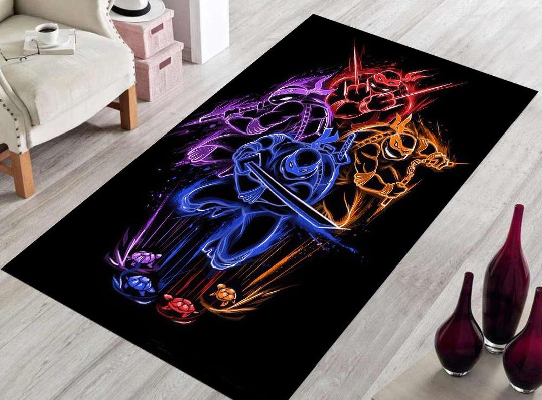 Ninja Turtles Rug: Colorful Boys/girls Room Decor - Etsy