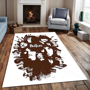 The Beatles, The Beatles Rug, Beatles Fun Rug, Colorful Rug, Boys Room Rug, Girls Room Rug, Gift For Birthday, Modern Rug, Popular Rug