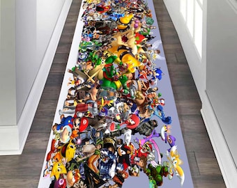 Alfombra de videojuego, alfombra de corredor, alfombra de juego, alfombra de juego vintage, alfombra de juego retro, alfombra de personajes de juego, alfombra de juego Atari, regalo de cumpleaños, alfombra genial