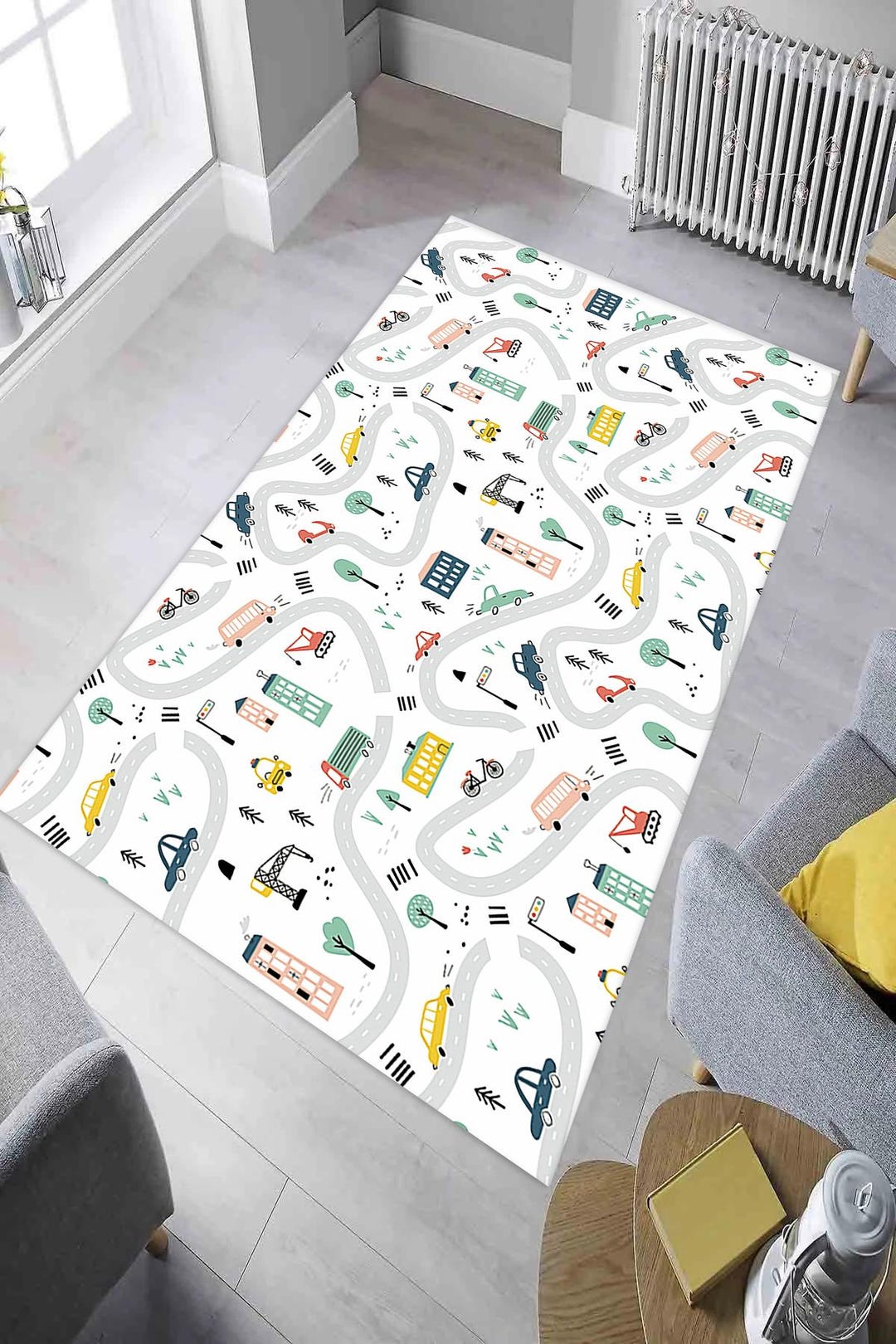 Kids Road Rug: City Traffic Play Mat, Boys & Girls Room Decor - Etsy