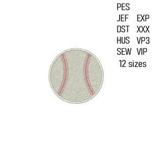 Baseball Embroidery Design, Machine Embroidery File, Sport Embroidery Pattern, 12 sizes.