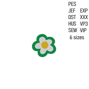 Flower Embroidery Design, Machine Embroidery File, Mini Flower Embroidery Pattern, Instant Download, Digital File for Hoop, 6 sizes
