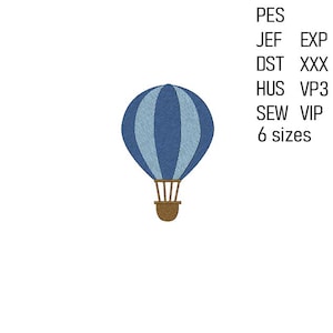 Air Balloon Embroidery Design, Machine Embroidery File, Hot Air Balloon Embroidery Design, Mini Air Balloon Embroidery Design