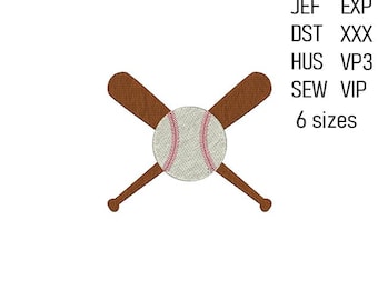 Baseball Embroidery Design, 6 Sizes, Digital Download