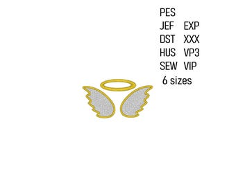 天使の羽の機械刺繍デザイン、天使の羽の機械刺繍、天使の羽のデザイン