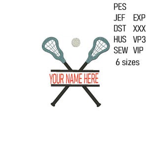 Lacrosse Embroidery Design, Machine Embroidery File, Mini Lacrosse Embroidery File, Lacrosse Embroidery Pattern, Sport Embroidery Design.