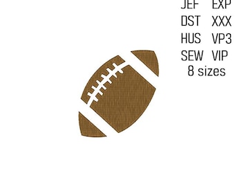Football Embroidery Design, 8 Sizes