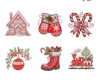 Weihnachten Stickmuster, Stickdatei, Weihnachtsstickerei
