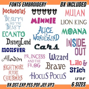 BX Embroidery Fonts Bundle, 20 Fonts set-Bx Embroidery Machine Fonts-Embroidery Alphabet-Numbers Letters Embroidery-Monogram Fonts-6 size