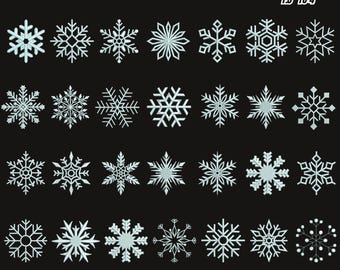 雪の結晶のミシン刺繍パターン30種類、冬のデザイン（即時ダウンロード）