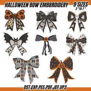 Coquette Halloween Embroidery Design, Ghost Coquette embroidery Halloween Bow Embroidery Design, Machine Embroidery Design, Instant Download