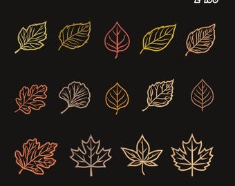 Fall Leaves Applique Embroidery Bundle: Autumn Leaf Machine Designs (Digital Download)