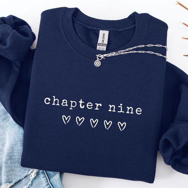 9th Birthday Sweatshirt: Chapter Nine Sweatshirt, 9 Year Old Gifts, Sweater Gift for 9 Year Old Girl