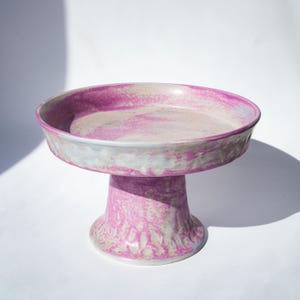 Handmade Ceramic Dessert Plate: Purple Glazed Pottery Tableware