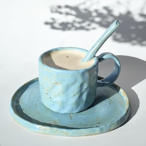 Handmade Ceramic  Espresso Cup | Mini Mug Set | minimal classy pottery | hand pinched and hand painted ceramic | Mother‘s Day Gift