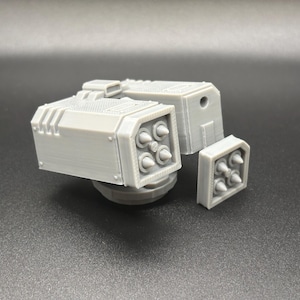 3D Printed Missile Launcher Whirlwind DIY Kit | FDM Wargaming accessories | Compatible with our Hippo Rhino Tank | 28mm Sci-Fi Miniatures