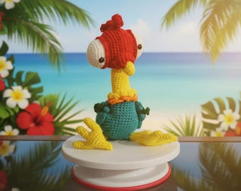 Handmade Crochet Hei Hei Doll, Moana Inspired