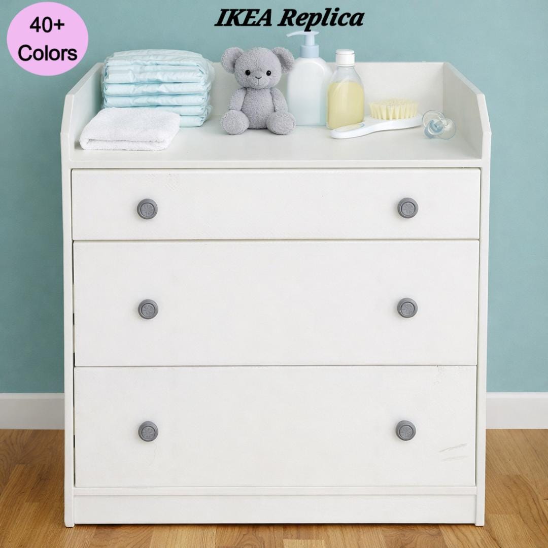 IKEA Replica--3 Drawer Chest or Baby Changing Table, 1/6 Scale,  Personalized - Etsy