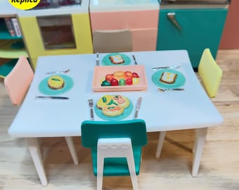 Deluxe Reading Dream Kitchen (Replica)-Table and 4 Chairs – 1/6 Scale