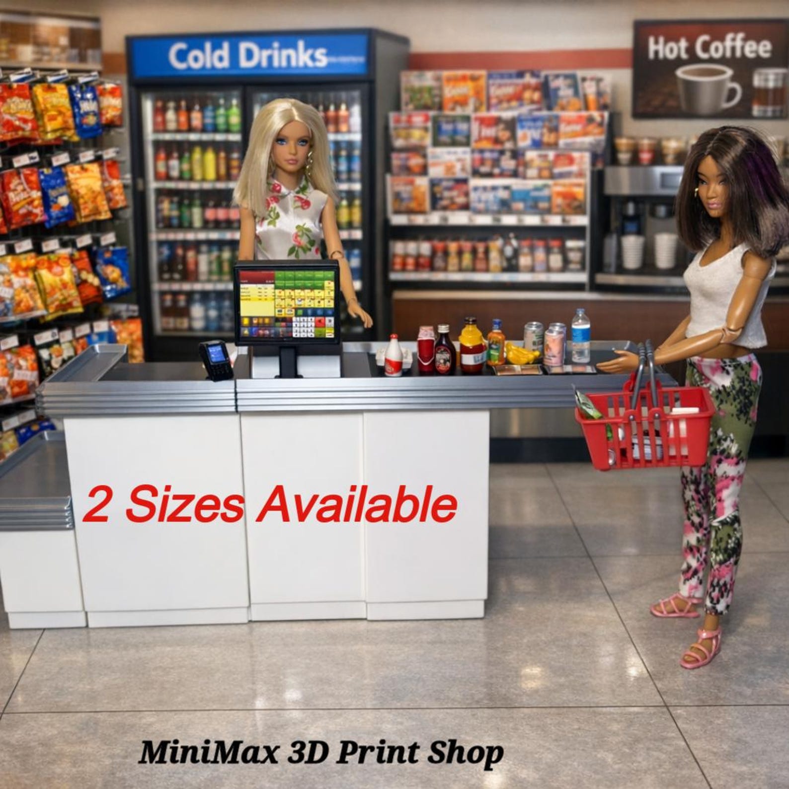Grocery Checkout Counter-2 Sizes Available, 1/6 Scale - Etsy