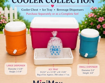 1/6 Scale Cooler & Beverage Dispensers-Custom Colors for 11.5" Fashion Dolls