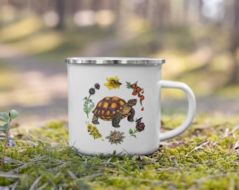 Desert Tortoise Enamel Camper Mug