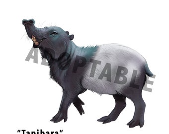 Adoptable: "Tapibara" Tapir x Capybara Hybrid