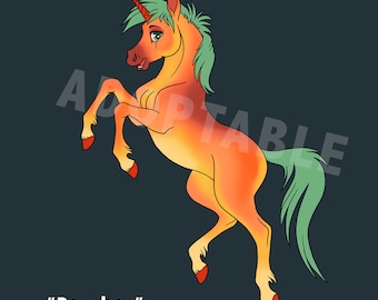 Adoptable: "Peaches" Summer Unicorn