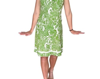 Vestido verde de cachemira de los años 60: minivestido vintage estilo Lilly Pulitzer