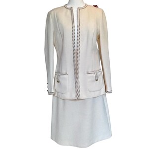 Butte Knit 1960&#39;s 2-Piece Skirt and Blazer Set with Adorable Buttons