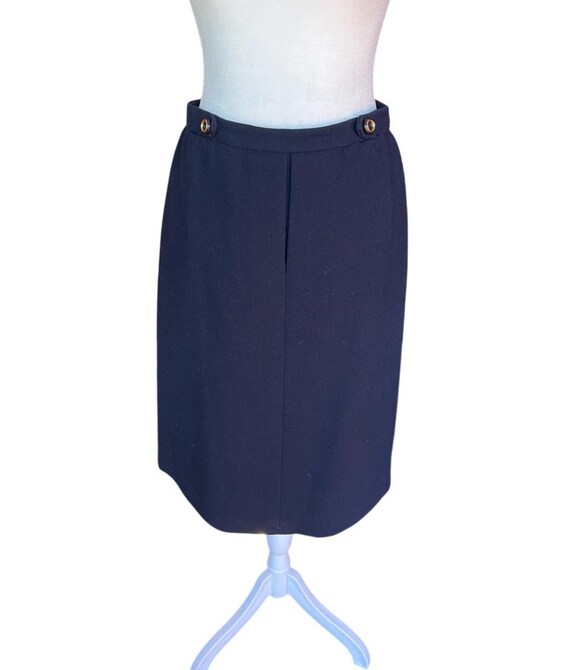 Structure Wool Skirt Dark Navy main image 1