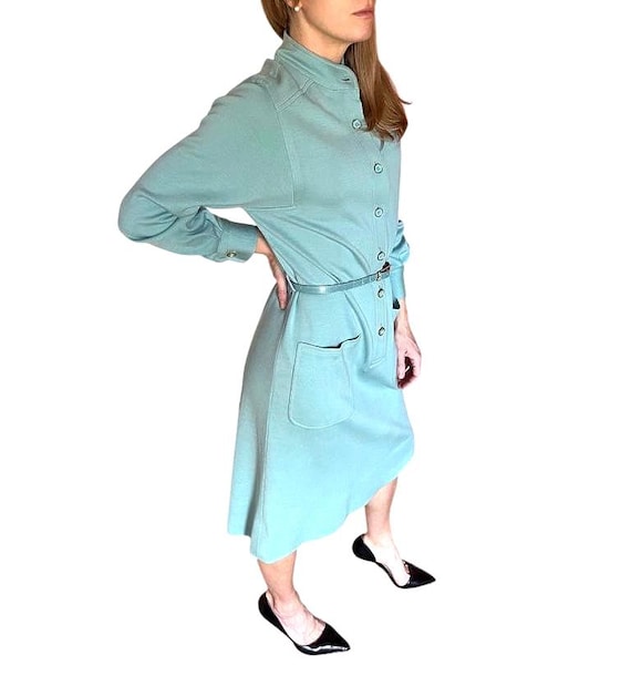 blue midi sweater dress Haylee Midi Turtleneck Sweater Dress, Dark Navy main image 1