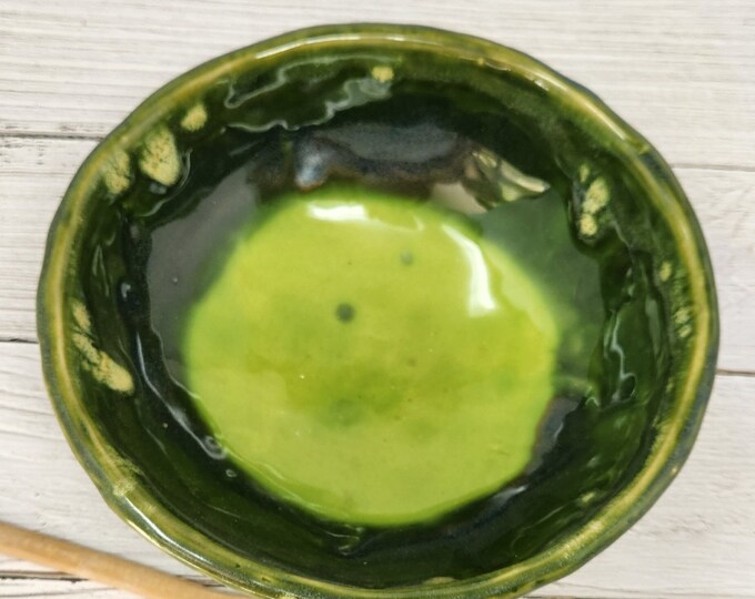 8 Inch Bowl In Shades of Green