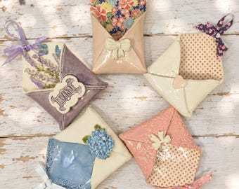 Handmade Ceramic Hanging Envelopes(Only White is Available)