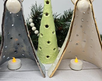 White or Blue Madonna Luminary