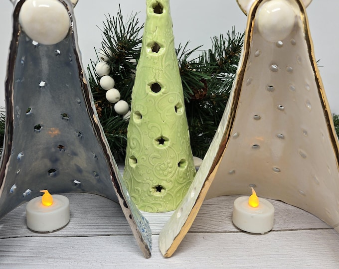 White or Blue Madonna Luminary