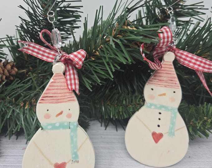 Handmade Snowman Christmas Ornament