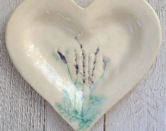 Large Ceramic Heart Trinket Dish