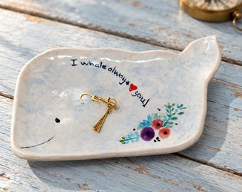 Handmade Ceramic Whale Trinket Dish