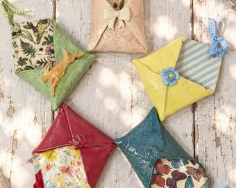 Handmade Ceramic Hanging Envelopes