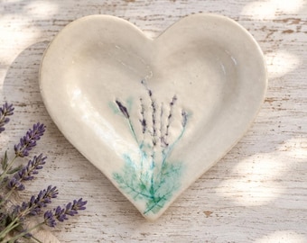 Handmade Ceramic Heart Trinket Dish