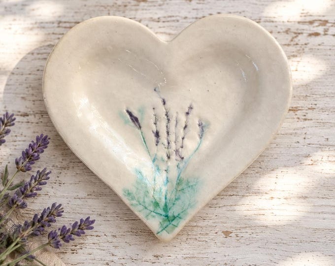 Handmade Ceramic Heart Trinket Dish