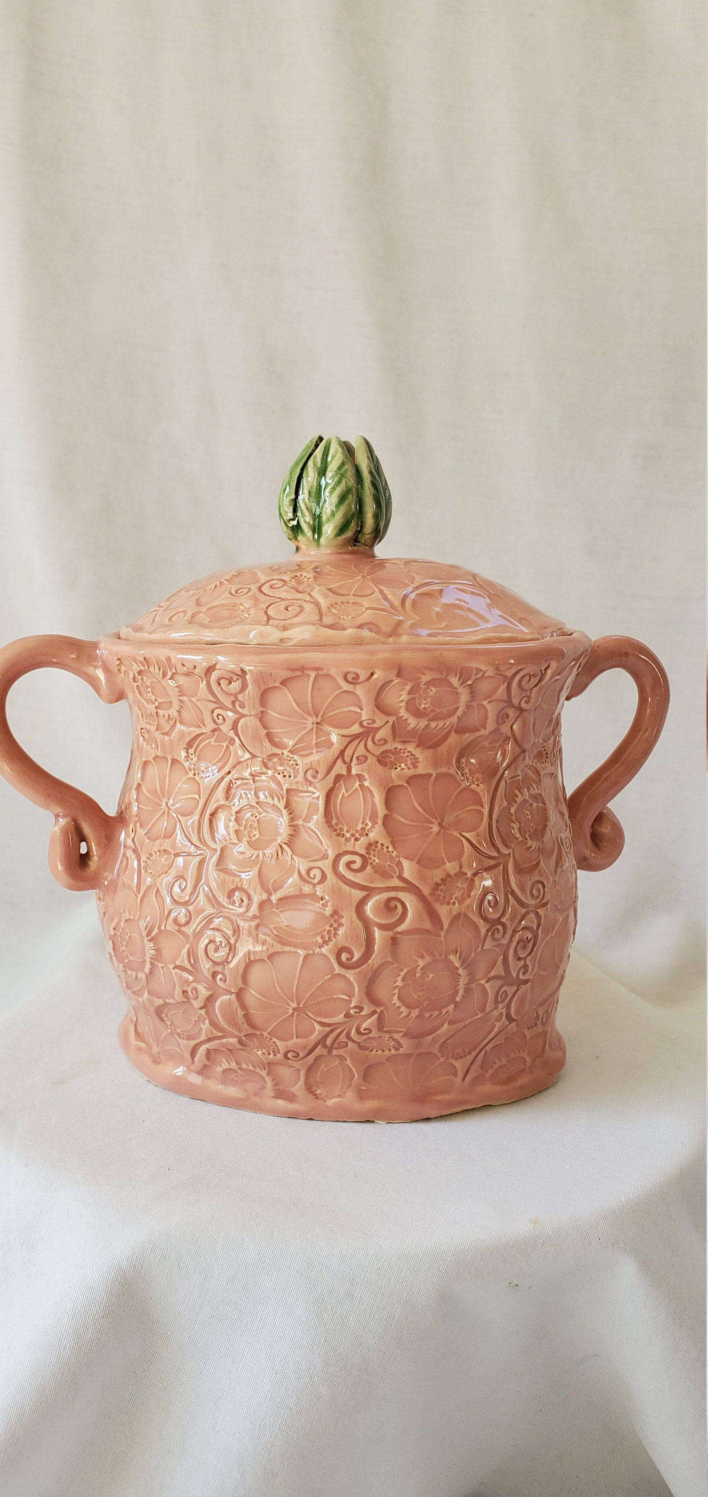 Rose Pink Ceramic Lidded Jar